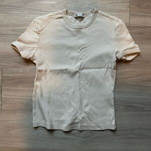 Zara Beige Short Sleeve Top
